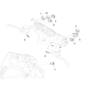 Anlasserschalter Vespa GTS 300 HPE 4T 4V IE ABS E4 2019 (EMEA)