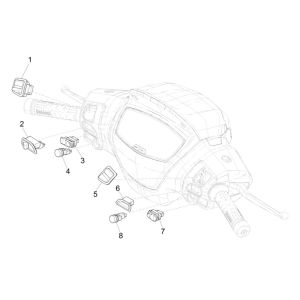 Lenkungsschalter für Piaggio Medley 125 ABS E5 2021-2022 (EMEA)