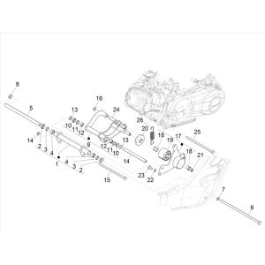 Hilfsrahmen Vespa GTS 300 HPE 4T 4V IE ABS E4 2019 (EMEA)