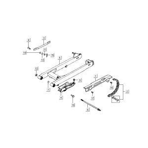 Hilfsrahmen Kymco Activ 4-Takt rot-schwarz