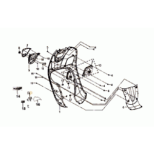 Scheinwerfer-Frontplatte Sym Fiddle III mattbraun (BR-497U)