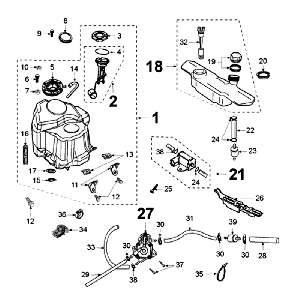 Tank- und Kraftstoffpumpe Peugeot Jet Force LC Injection Blue