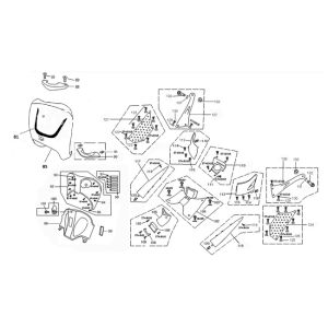 Vorderseite/cap Teile China Grande Retro weiß