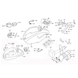Motorrad-Beschichtung China Grande Retro Anthrazit