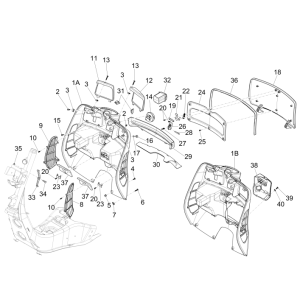 Antischutzplatte Vespa GTS 250 ie 2005-2016 (ohne ABS) gelb 928