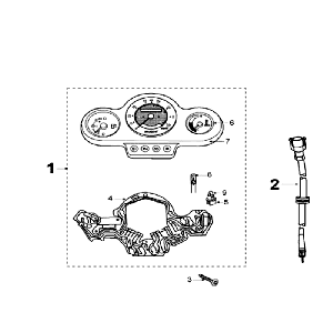 Theke - Cockpit Peugeot Speedfight 2 LC silber