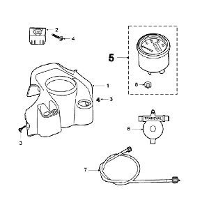 Zähler Hinterrad Bernardi Peugeot Fox rot