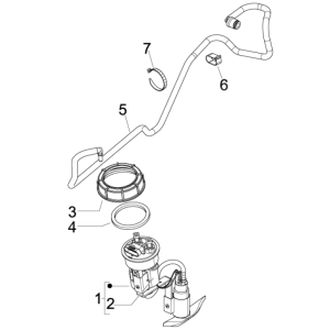 Piaggio Beverly 125 RST 4T 4V IE E3 2010-2015 Versorgungssystem (EMEA)
