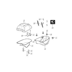 Top Case Kymco Like 4-Takt Tecno Silber wie T T 2015