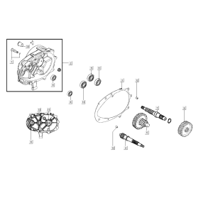Endgetriebe Kymco Super8 Street 50i E4 Matt Grau