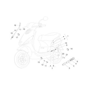 Kilometer- Bremszug Piaggio Zip 2000 2-Takt AC