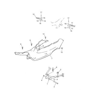 Trittbrett - Haupständer Yamaha Jog-R LC 2-Takt