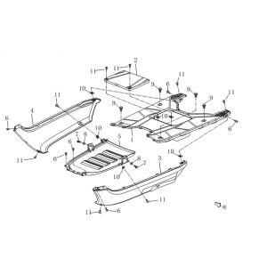 Trittbrett/Röcke Agm Qube mattschwarz