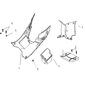 Trittbrett AGM Ape50 weiß