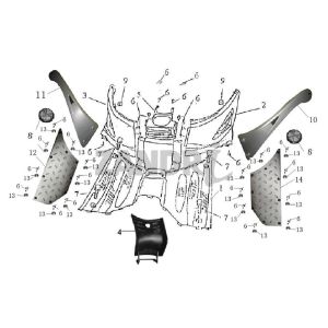 Trittbrett BTC Grande Retro GT1 blau creme metallic