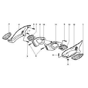 Trittbrett Gilera Runner 98-2005 2-Takt