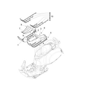 Trittbrett Vespa GTS 300 HPE 4T 4V IE ABS E4 2019 (EMEA)