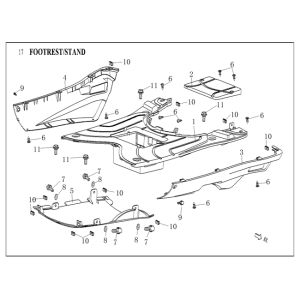 Trittbrett dunkelblau Agm Vx50 plus
