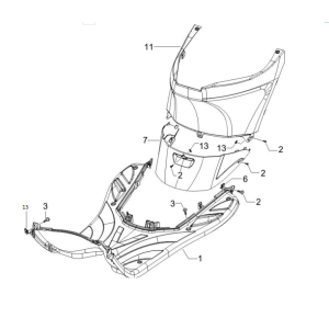 Trittbrett Piaggio Zip 2000 4-Takt AC