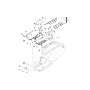 Trittbrett Vespa Primavera 4-Takt 3-Ventil (Euro4-Einspritzung iget) Red Must 880/A