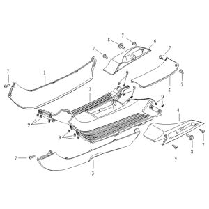 Fußbrett/Seitenschweller Agm Supreme rot