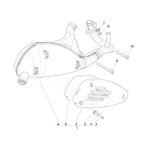 Auspuff Vespa Sprint 2-Takt
