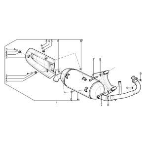 Piaggio Typhoon 50 2-Takt Euro 3 2011 Auspuff