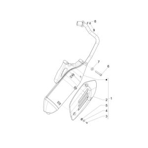 Auspuff Vespa Sprint 45km 4-Takt 4-Ventil