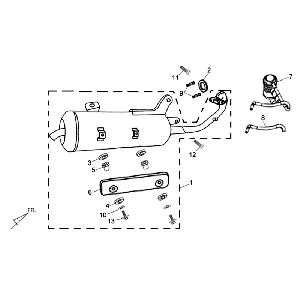 Auspuff Sym Allo (WH871) champagner
