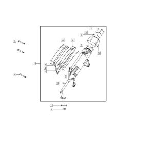 Auspuff AGILITY 16+ 4T 125 Matt Metallic Hellblau