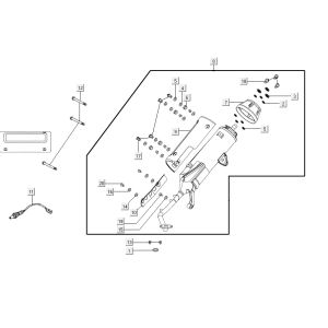 Auspuff AGILITY 16+ 4T 200i Matt Metallic Hellblau