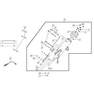 Auspuff AGILITY 16+ 4T 200i Mattes Metallic-Silber