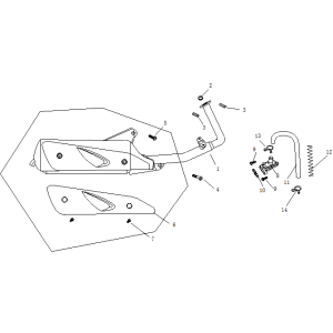 Auspuff AGM Ape50 braun