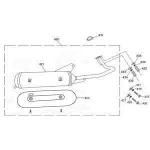 Auspuff AGM Joy weiß