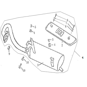 Auspuff AGM Retro nach 2013 weiß schwarz