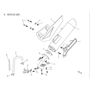 Auspuff AGM Venom weiß