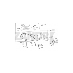 Auspuff Santini Capri 125cc Silber