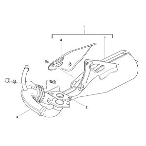 Auspuff Beta Ark-Tribe AC weiß 2009 2-Takt 25