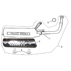 Auspuff China LX weiß