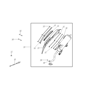 Auspufftopf Kymco People S 50i E4 Blau