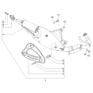 Auspuff Gilera Runner 50 SP 2010-2017