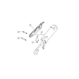 Auspuff Kymco Agility 12' 4-Takt Silber