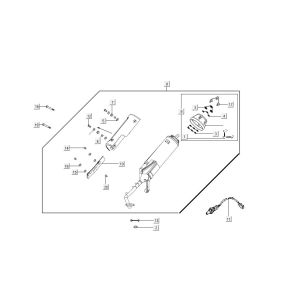 Auspuff Kymco Agility 16'+ 4-Takt-Einspritzung euro4 Rot