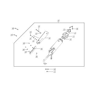 Auspuff Kymco Agility 16'+ 4t mattes Metalic Silber