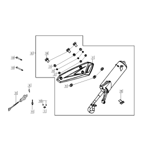 Auspuff Kymco Agility Delivery 4-Takt euro4 weiß