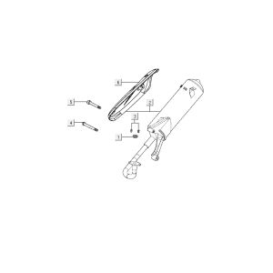 Auspuff Kymco Agility Fat 12' 4-Takt gelb