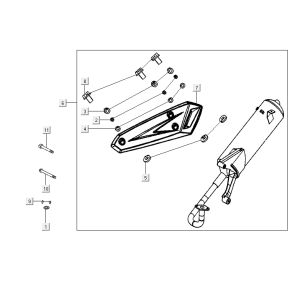 Auspuff Kymco Agility RS 4-Takt weiß 11