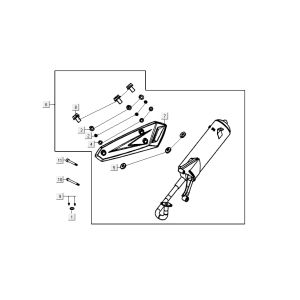 Auspuff Kymco Carry 4-Takt weiß