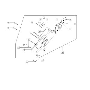 Auspuff Kymco City 16' 4-Takt dunkelgrau