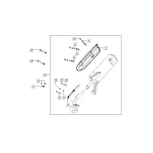 Auspuff Kymco Like 4-Takt Diamant weiß wie T T
